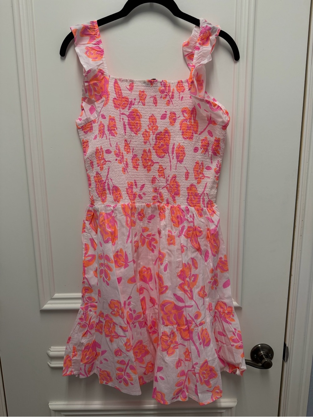 NWT Vineyard Vines Pink and Orange Floral Sundress with Ruffle Straps